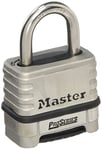 Master Lock Cadenas ProSeries® en acier inoxydable, haute sécurité, serrure à combinaison réinitialisable, idéal pour les chantiers de construction, les sites industriels, les environnements de