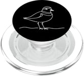 Line Art Oiseau et Ornithologue Wilson'S Pluvier PopSockets PopGrip pour MagSafe