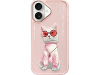 Nimmy Iphone 16 6.1" Case Pink/Pink Glasses Cool Cat