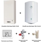 Riello - Pack chaudière électrique 3 à 15 Kw + chauffe eau 150 l + accessoires