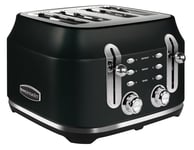 Rangemaster RMCL4S201BK, Classic 4 Slice Toaster, Matt Black