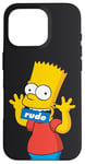 Coque pour iPhone 16 Pro The Simpsons Bart Simpson Bouche grossière Noir