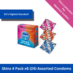 24 Assorted Skins Condoms EU's Highest Standard. Ultra Thin - Extra Lubrication