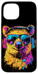 iPhone 15 Quokka with Headphones Sunglasses Rainbow Colors Quokka Case