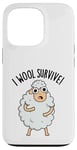 Coque pour iPhone 13 Pro I Wool Survive est un jeu de mots amusant en forme de mouton