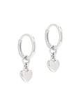 Ted Baker Harrye Tiny Heart Huggie Hoop Earrings For Women (Silver)