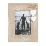 Sass & Belle Ashley Farmhouse Rustic Wooden Hanging Rectangle Heart Photo Frame