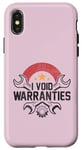 Coque pour iPhone X/XS I Void Warranties Funny Sarcastic Mechanic Engine Meme