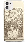 The Sun Tarot Card Cream Slim Phone Case for Iphone 11 TPU Protective Light Strong Cover with Psychic Astrology Fortune Occult Magic
