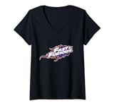 Fast & Furious Purple And Orange Flames Logo T-Shirt avec Col en V