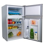 SIA UFF01SS/E 88L Silver/Grey Freestanding Under Counter 2 Door Fridge Freezer