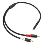 3,5 mm - 2RCA -kaapeli naaras-urosstereo Kaksisuuntainen kullattu ääni Y -jakojohto puhelimen MP3-kaiuttimelle 11,8 tuumaa