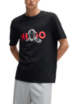 HUGO BOSS HUGO Snake Graphic Oversized T-Shirt, Black