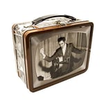 AQUARIUS Elvis TV Fun Box – Boîte de rangement en étain robuste avec poignée en plastique et couvercle avant en relief – Produit sous licence officielle Elvis et cadeau de collection