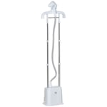 Upright Garment Clothes Steamer, White, Aluminium Poles, 32.4cm x 24.8cm x 176cm