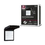 Paulmann 50137 Smart Home Zigbee commutateur Mural Outdoor IP44 on/Off/Gradable Blanc Commande Plastique, Matière, Noir