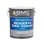 Peinture satinée acrylique REXOCRYL BLANC SATIN 15L - Idéale pour les fonds neufs - GMC