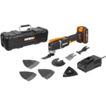 WORX - Outil oscillant multifonctions sans fil 20V-2Ah - WX696 (Puissant 5000/6000 tr min, grand angle d'oscillation 3,6°, ch