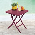 Table d'appoint pliante 40x40 Greensboro bordeaux Hespéride - Bordeaux