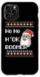 Coque pour iPhone 11 Pro Ho Ho H' OK BOOMER Santa Claus Gen Z Pull de Noël moche