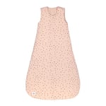 LÄSSIG Sac de couchage bébé toutes saisons sans manches unisexe/Sleeping Bag Interlock Dots powder pink, Größe Taille 50/56 0-2 mois