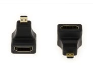 Adaptateur avec Angle 90° HDMI (Type A) Femelle vers Micro HDMI Mâle (Type D)