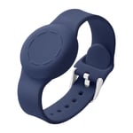 Triacle silikonarmband för Apple AirTag/Triacle X-Mark Two för barn, blått