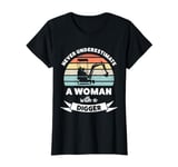 Woman with a Digger Funny Gift Wife T-Shirt