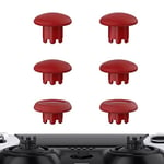 eXtremeRate Joystick pour ps5 Edge Manette, Stick Analogique Interchangeable pour ps5 Edge Manette, 6 pcs Joystick Custom pour ps5 Edge Manette, Rouge Carmin