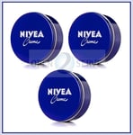 3x Nivea Moisturising Body Creme Blue Tin Cream Germany - 250ml