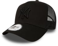 New York Yankees New Era All Black Clean Trucker Cap