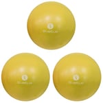 Sveltus Ballon pédagogique Adulte Unisexe, Jaune, diam. 20cm +/-10% (Lot de 3)