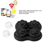 Rose Ice Cube Tray Novel Silicone 4 Grids 4 Holes Cocktail Ice Cube Molds