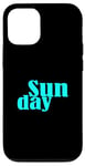 Coque pour iPhone 12/12 Pro Graphique de couleur turquoise Turquoise Sunday