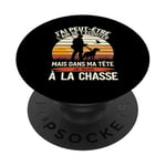 Cadeau idée Drôle Chasseur Homme Chasseur Humour Chasse PopSockets PopGrip Adhésif