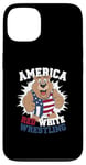 Coque pour iPhone 13 USA Red White Wrestling - Lutteur patriotique