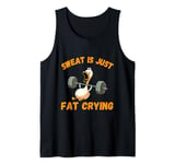 Sweat Is Just Fat Crying Gym Funny Duck Tank Top