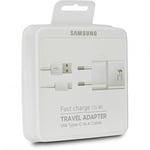 Samsung EP-TA20EWECGWW Chargeur rapide secteur, Fast Charge 15 W, USB type-C, pour Note 8 S8 A3 A5 A7 2017 Plus