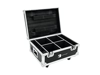 ROADINGER Flightcase 4X AKKU UP-4 QuickDMX avec la Charge de distri