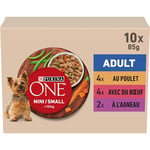 PURINA ONE MINI Bœuf Poulet Agneau 10x85g Adulte