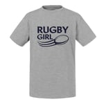 T-Shirt Enfant Rugby Girl Sport Equipe Stade Ballon Xv