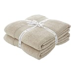 Catherine Lansfield Paire de draps de Bain antibactériens Naturel