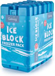 Galvog® Ice Packs/Freezer Blocks 200Mlx6 for Cool Boxes/Lunch Bags - Reusable Sl