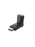 Hama HDMI Adapter Female-Male Rotation Black Gold