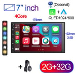 (7 tuuman 2-32G CarPlay) 8 Core Qled Dsp 7 9 10 tuuman autoradio GPS 2 din Android 11 Auto Carplay Volkswagen Nissan Hyundai Toyota Multimedia Playerille