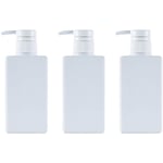 Fvbjd - Lot de 3 flacons de shampoing et revitalisant rechargeables, distributeurs à pompe en plastique de 150 ml, flacon vide carré pour nettoyant