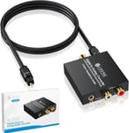 Convertisseur Adaptateur Audio Numérique Dac Vers Analogique Rca L/R 3,5 Mm Sortie Casque Stéréo Avec Câble Optique Pour Casque Ps3 Xbox 360 Hdtv Dvd Blue Ray Sky Hd Apple Tv[YIN140672]