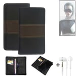 Phone Case + earphones for Nubia Red Magic 9S Pro Wallet Cover Bookstyle protect