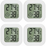 Csparkv - pairier 4 pièces Mini lcd Thermomètre Hygromètre Interieur Termometre Maison Convient pour Les Chambres D'enfants,Les Chambres de Personnes