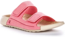 Ecco 2Nd Cozmo Adjustable Double Strap Mules Womens Slip[pers Pink UK 3 - 8